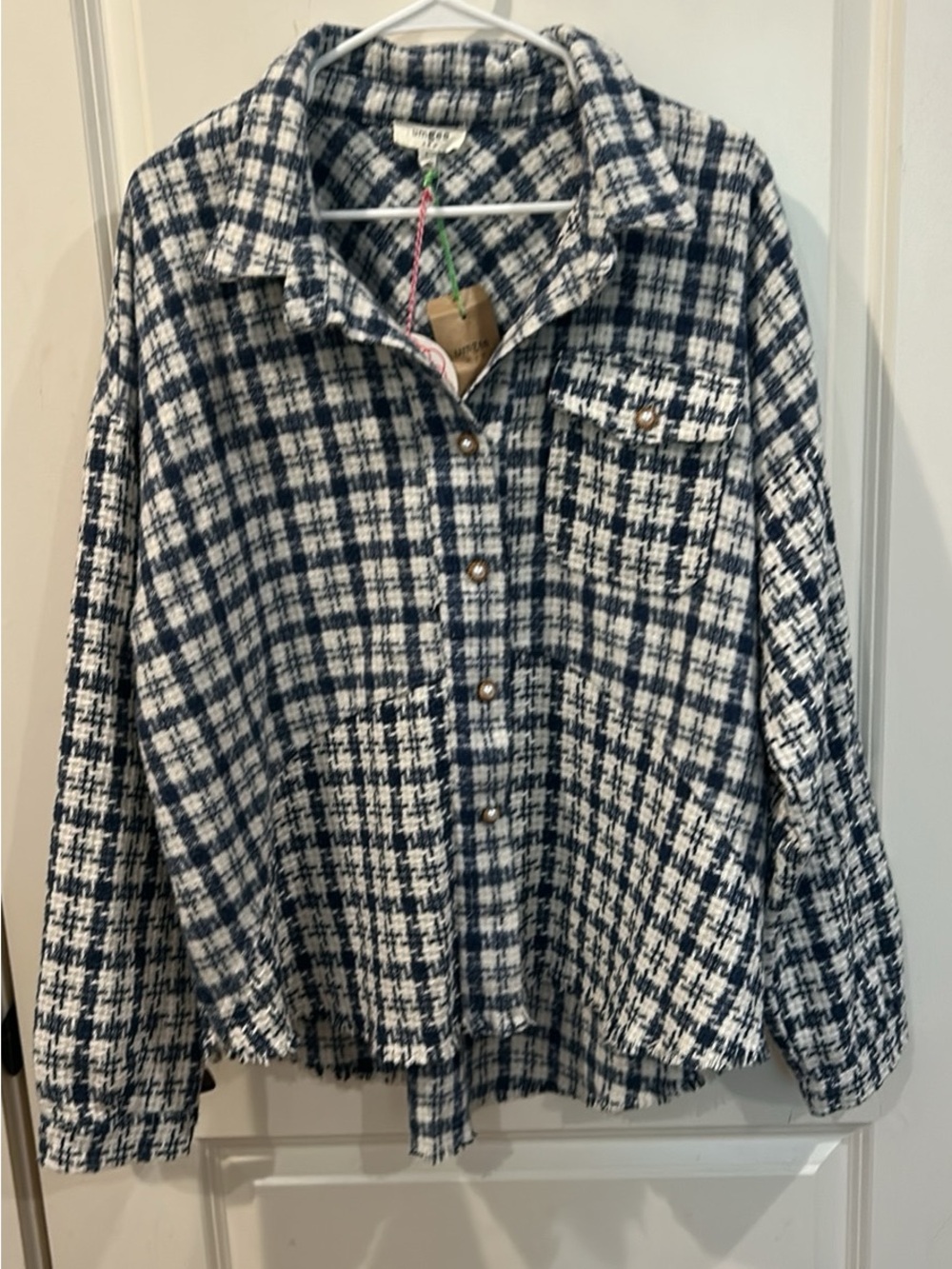 Umgee Shacket - Navy & White